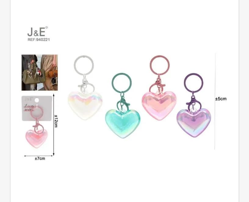 Brelok do kluczy serce J&E REF-JE221 5cm x 7cm