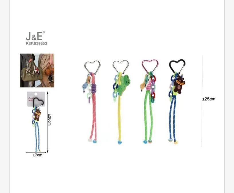 Brelok do kluczy J&E z pluszową maskotką 25 cm