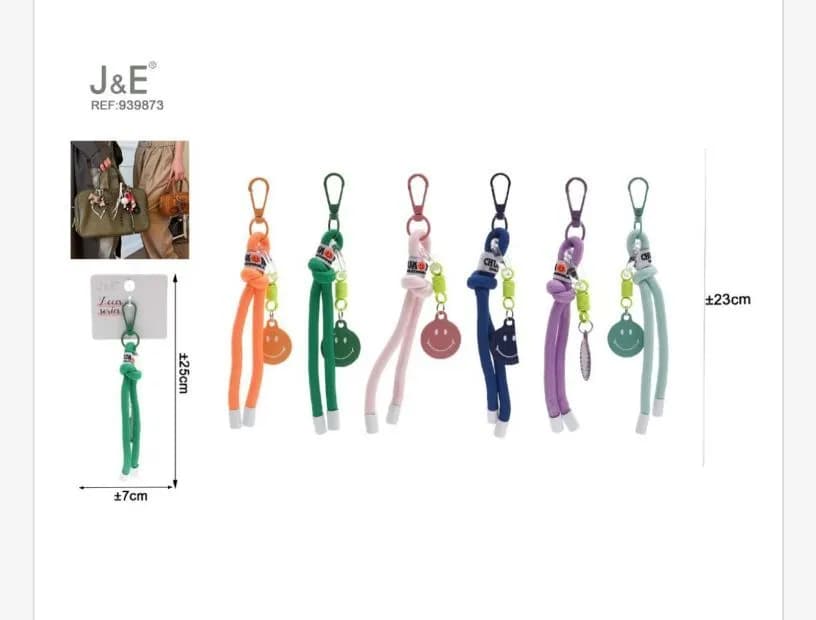 Brelok do kluczy z emotikonami 23 cm J&E