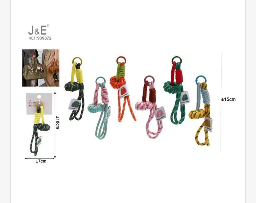 Brelok do kluczy J&E 15cm x 7cm, wielokolorowy