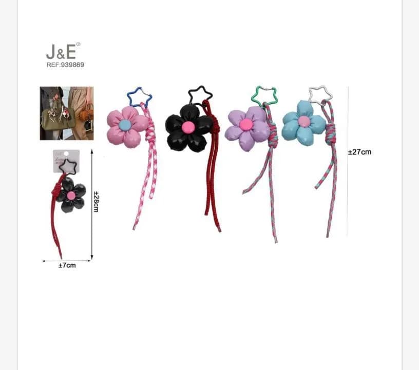 Brelok do kluczy kwiatowy J&E REF: B0699 12,7 cm