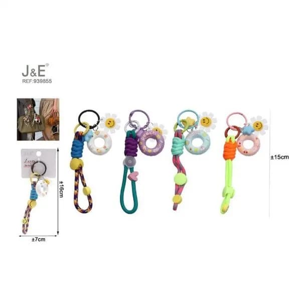 Brelok do kluczy z emotikonami i donatem 15 cm