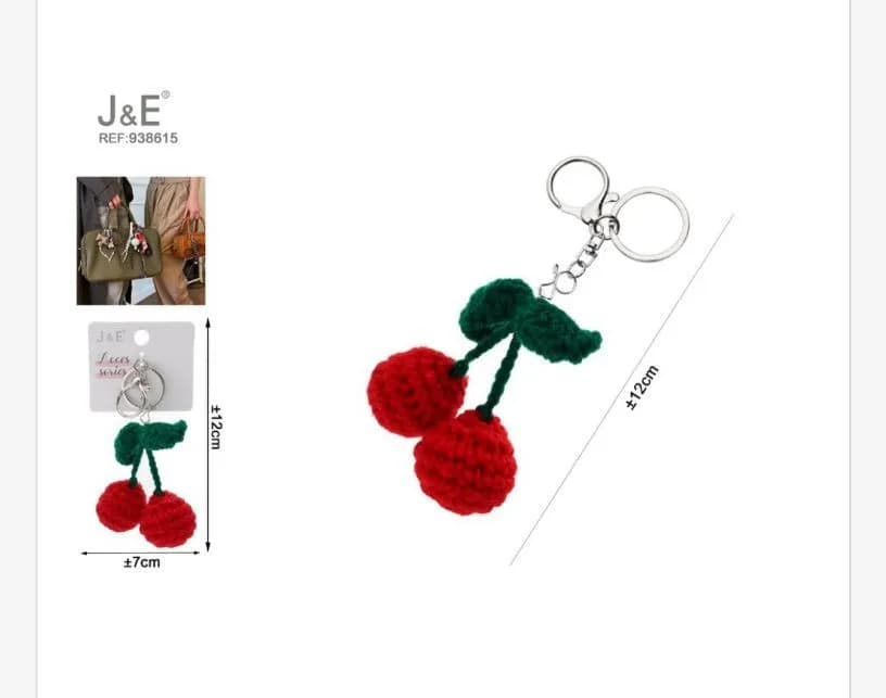 Brelok do kluczy J&E cherry 12cm x 7cm