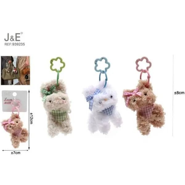 Brelok do kluczy z pluszowym misiem J&E REF.JE925 12cm