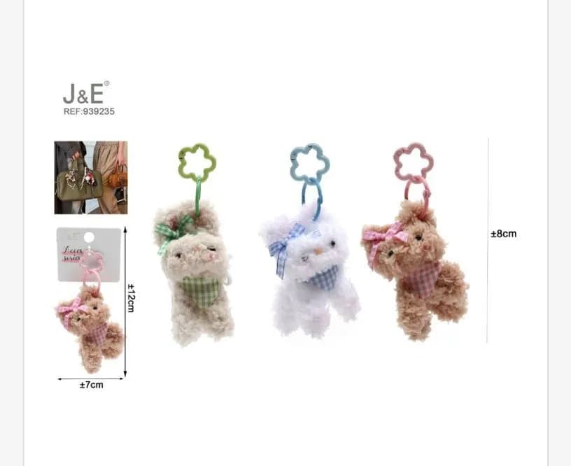 Brelok do kluczy z pluszowym misiem J&E REF.JE925 12cm