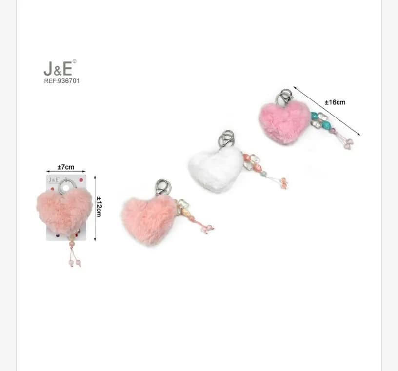 Brelok do kluczy kształt serca J&E REF: J&E-01