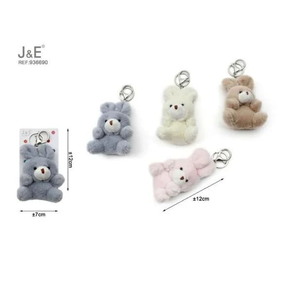 Brelok Miś Pluszak Szary 12cm x 7cm