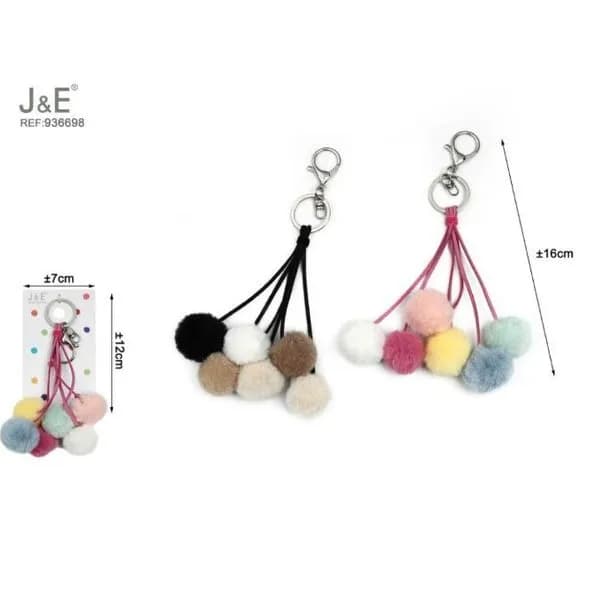 Brelok do kluczy J&E pompony 16cm Ref. 93866