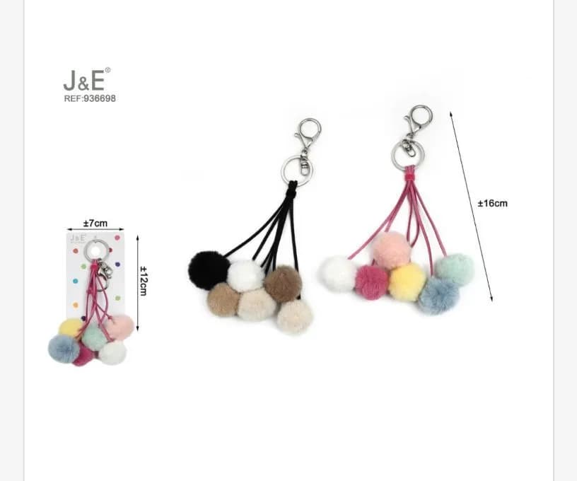 Brelok do kluczy J&E pompony 16cm Ref. 93866