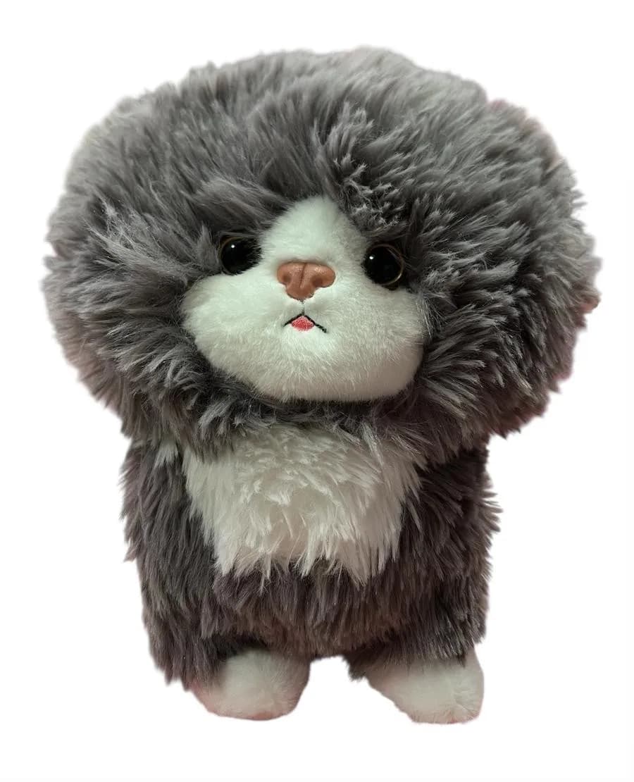 Maskotka pluszowa kot szary z białą mordką