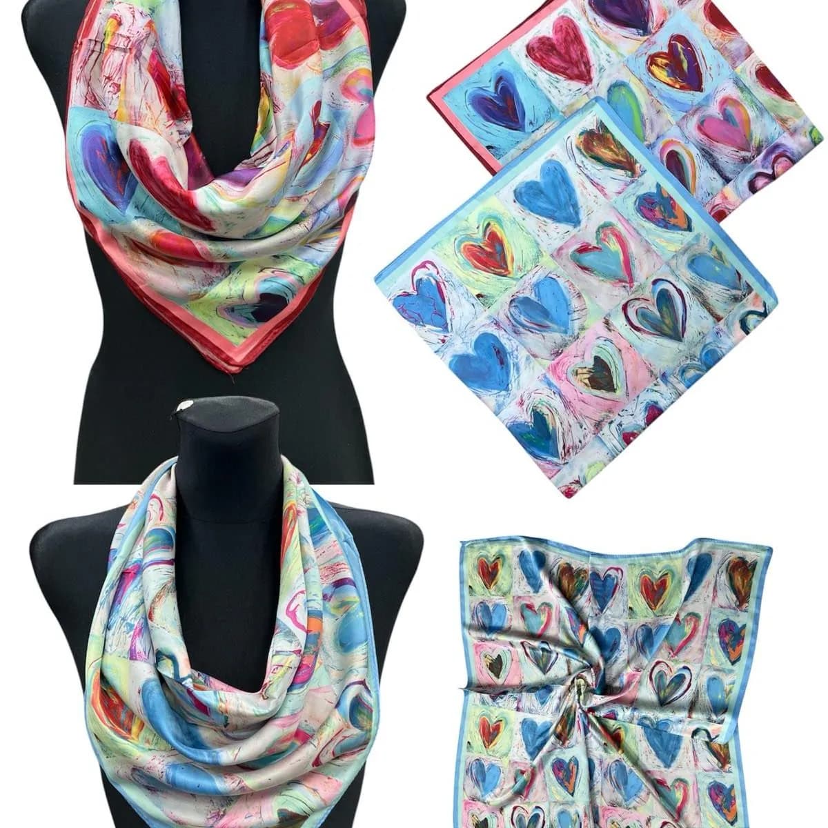 Chusta Damska Multikolor Serduszka SKU 30326-105