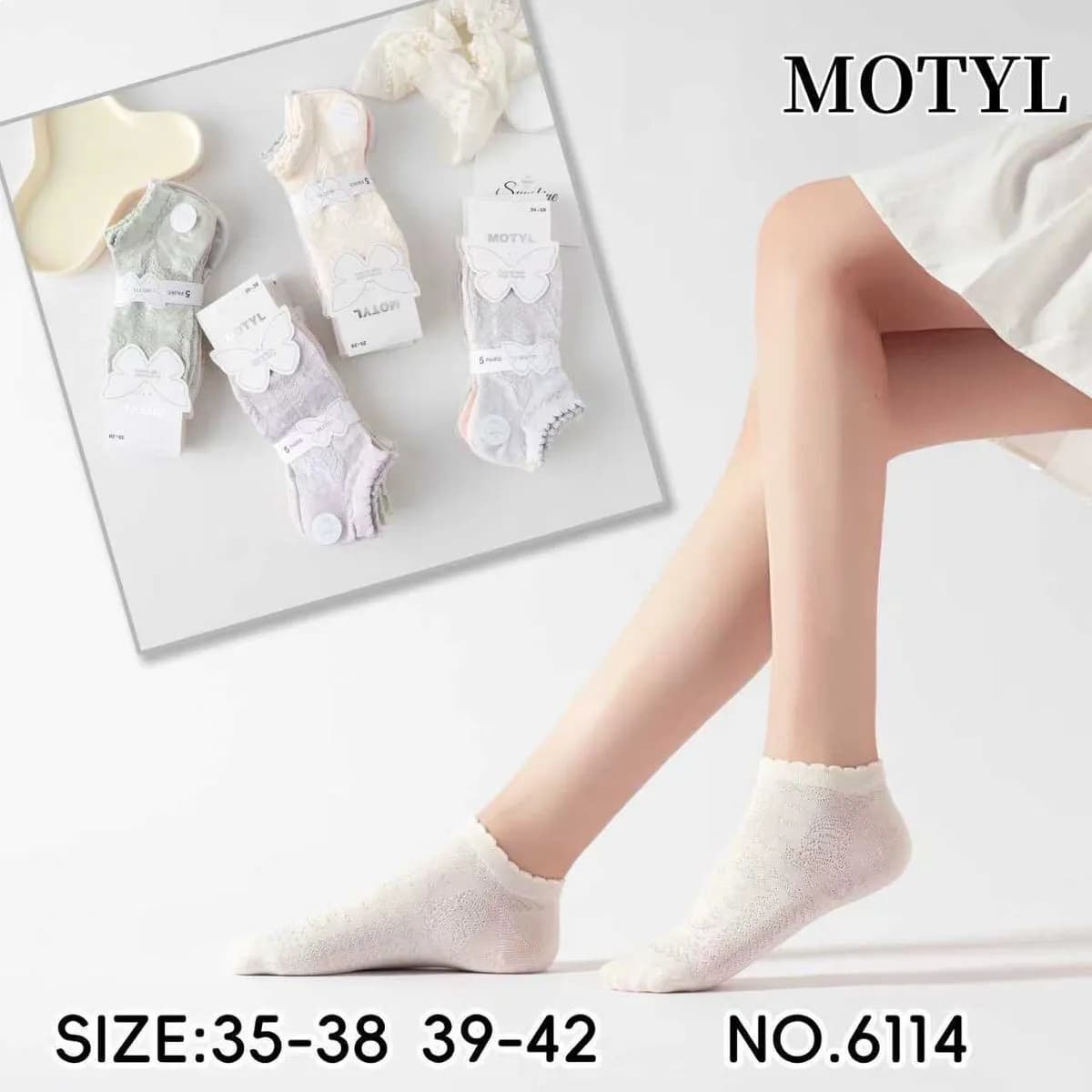 Skarpetki damskie Motytyl rozmiar 35-38 i 39-42