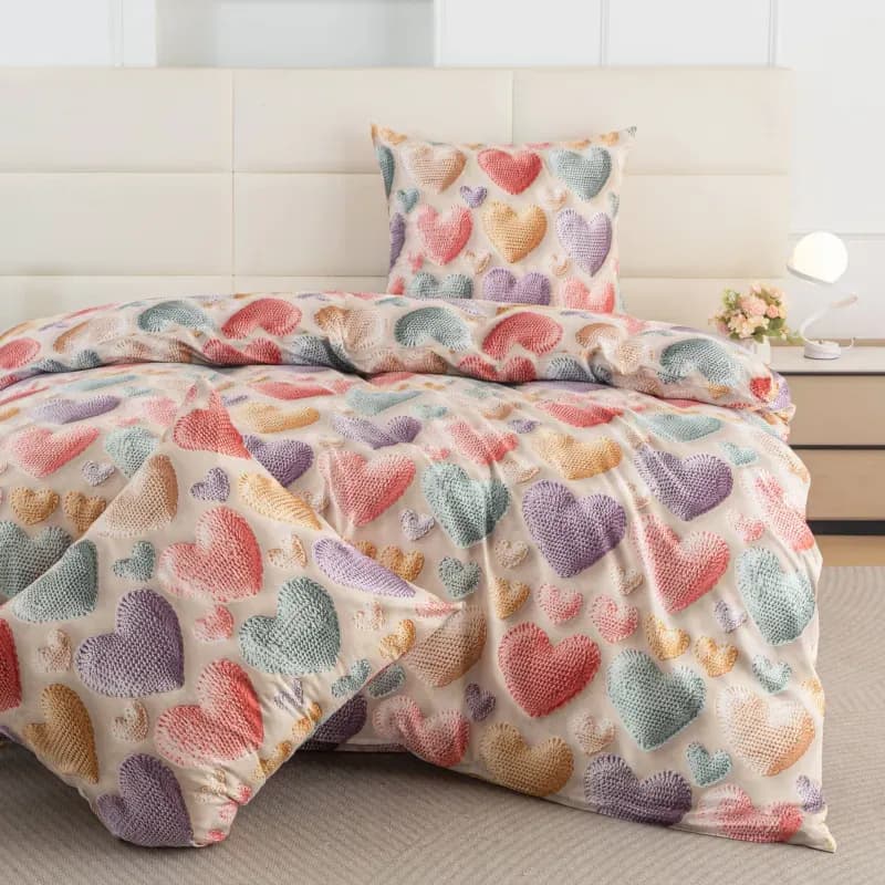 Komplet Pościeli 3D 3CZ 160/200 Serca