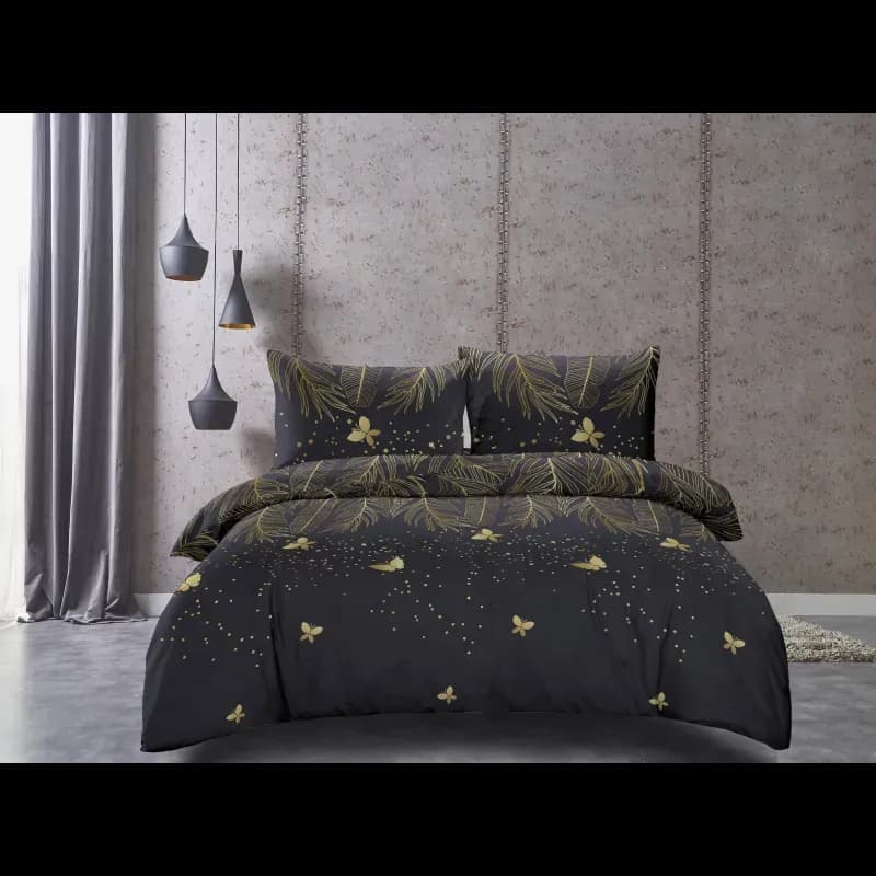 Komplet Pościeli 3D 3CZ 160/200 Motyw Liście i Motyle