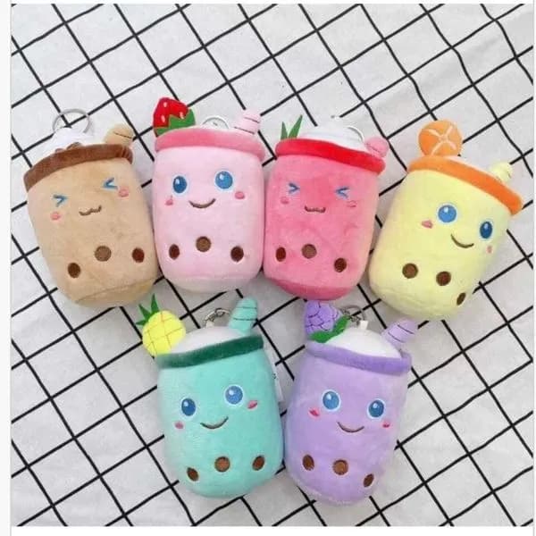 Maskotka Brelok Bubble Tea Pluszowa Mix Kolorów 12szt