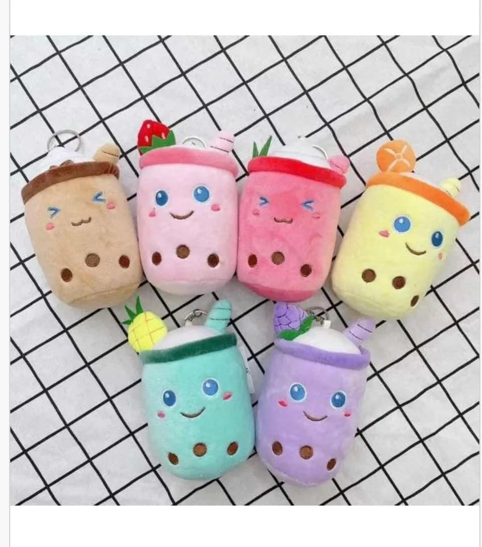 Maskotka Brelok Bubble Tea Pluszowa Mix Kolorów 12szt