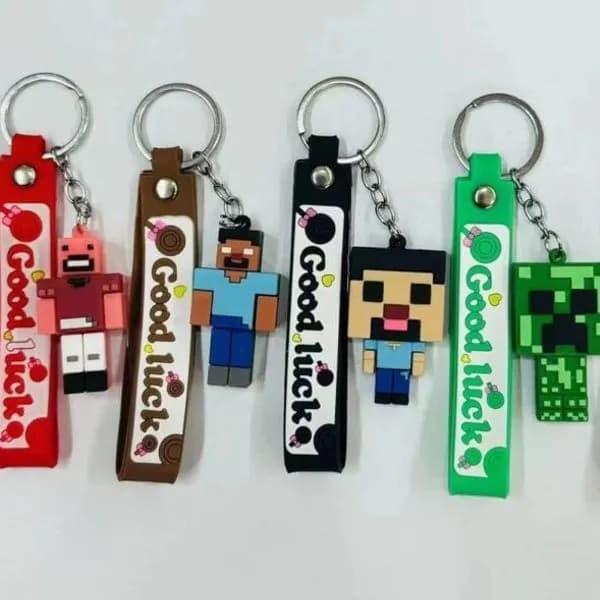 Brelok Minecraft z Paskiem Good Luck Mix Wzorów 24szt