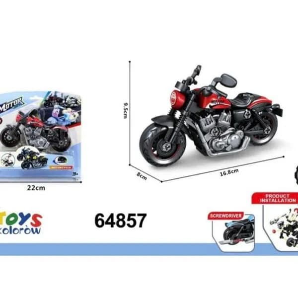 Zabawkowy Motocykl DIY 16.8cm ze śrubokrętem 7 TOYS