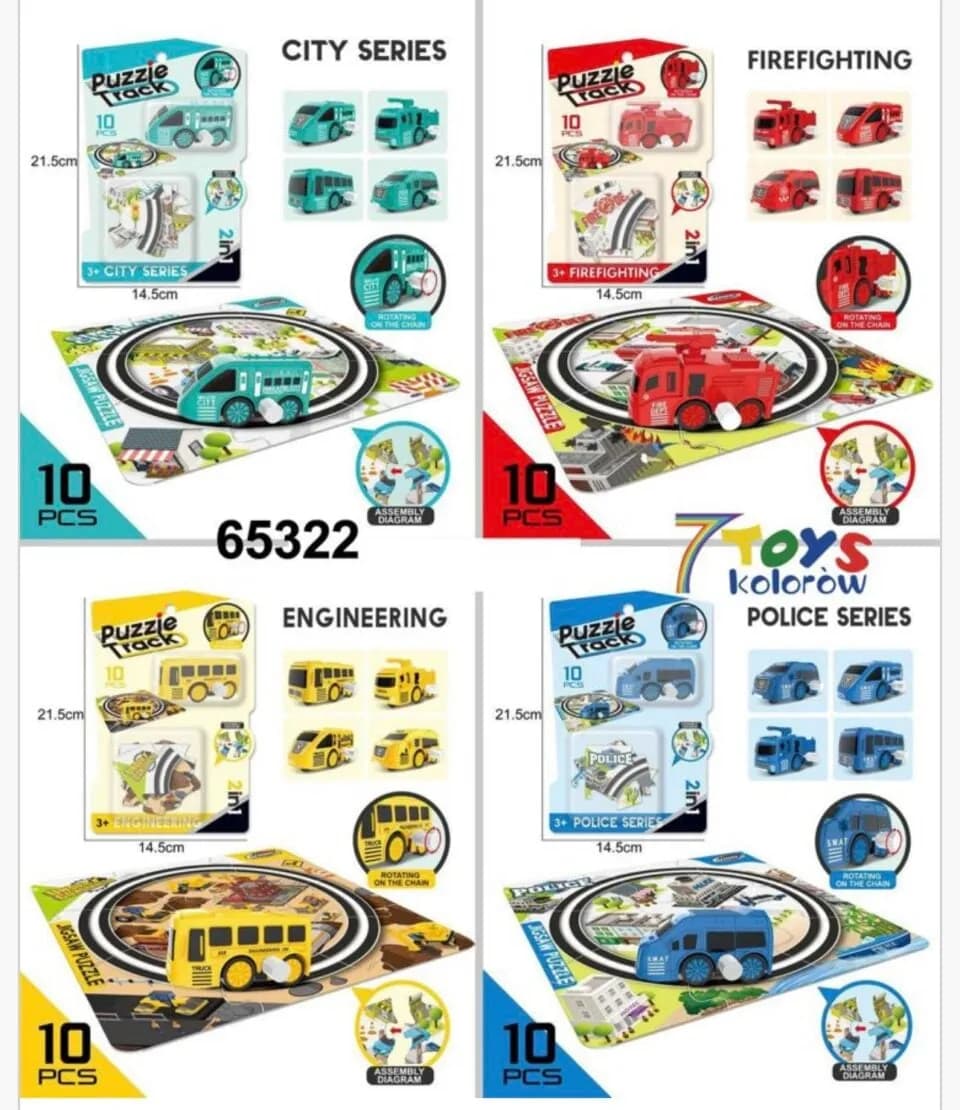 Zabawka Puzzle Engineering Puzzle Track 2w1, 10 el. Mix