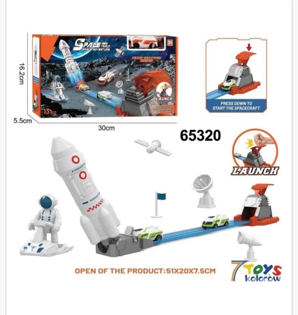 Zabawka Ścieżki dla Dzieci Space Track Kosmos Rakieta 13 el.