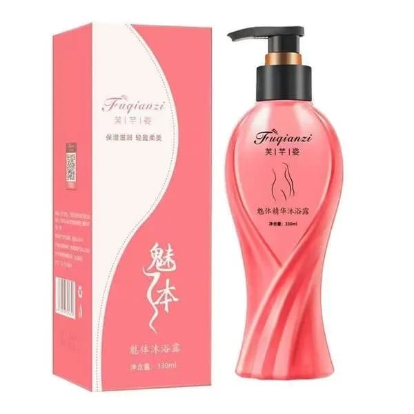 Żel pod Prysznic Fuqianzi 330ml z Pompką - Różowy