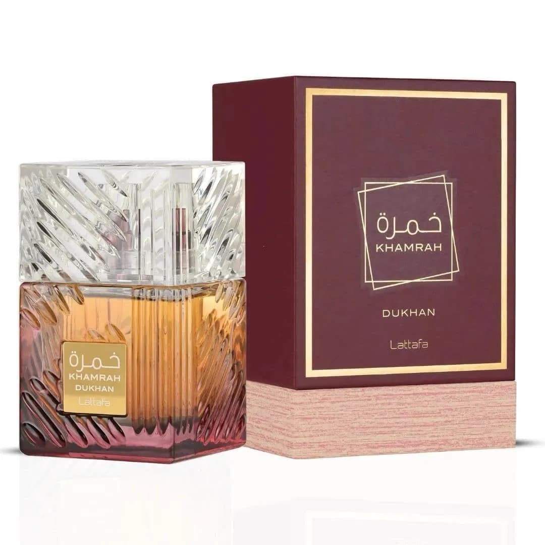 Perfumy Lattafa Khamrah Dukhan 100ml - Elegancki Szklany Flakon