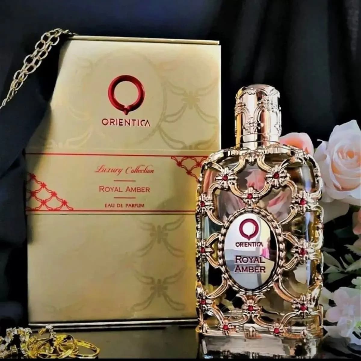 Perfumy Orientica Royal Amber 100ml - Złoty Ozdobny Flakon EDP