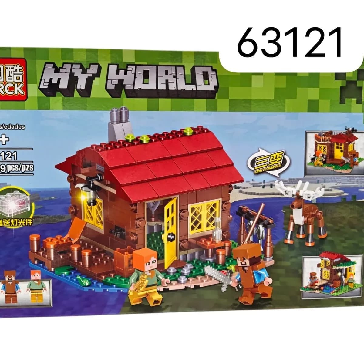 Klocki My World 399PCS - Domek z Oświetleniem LED PRCK 63121
