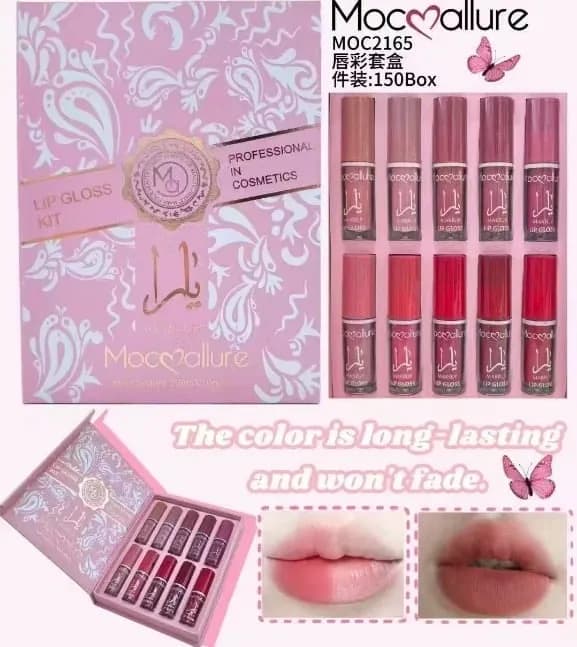 Zestaw Balsam do Ust Mocmallure MOC2165 - 10 Kolorów, Trwały