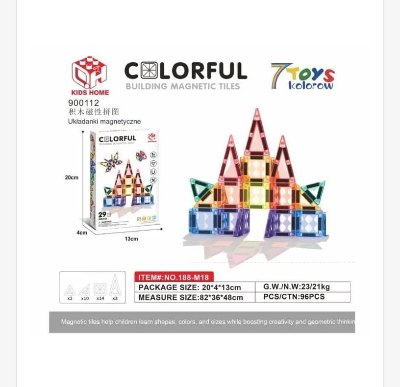 Klocki Magnetic Colorful
