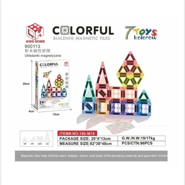 Klocki Magnetic Colorful