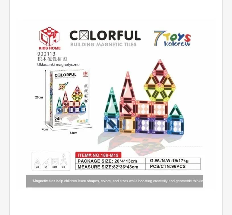 Klocki Magnetic Colorful