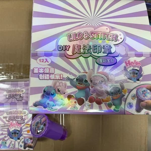 Zabawkowy Stitch Lilo & Stitch fioletowy brelok 12 szt