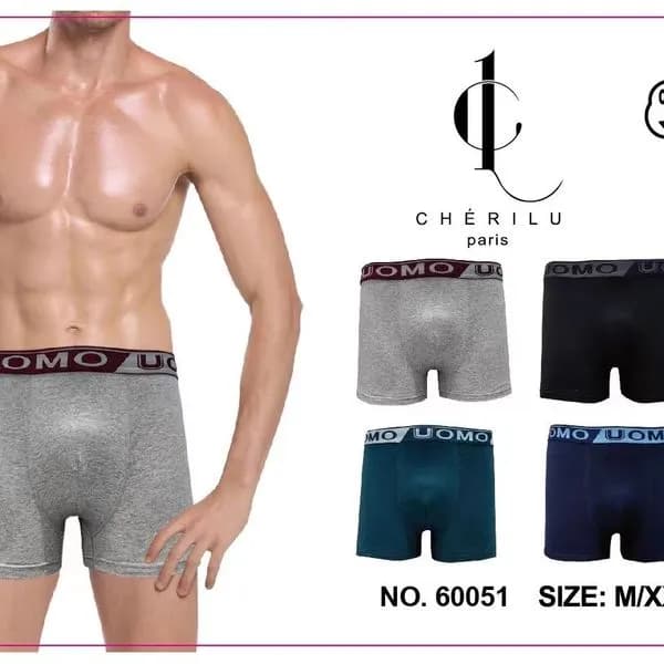 Bokserki męskie UOMO Paris M-XXL 4 szt. bawełna