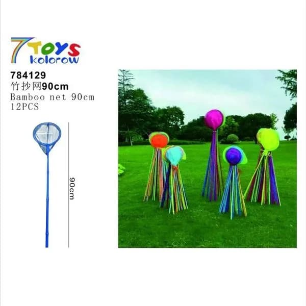 Siatka do łowienia ryb 90cm bambus 12 kolorów