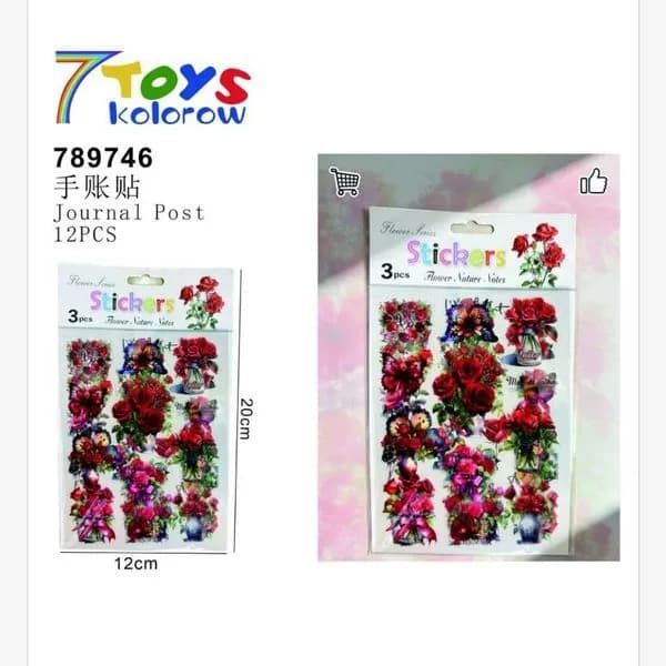 Naklejki 12 szt. Flower Sisters 20x12 cm