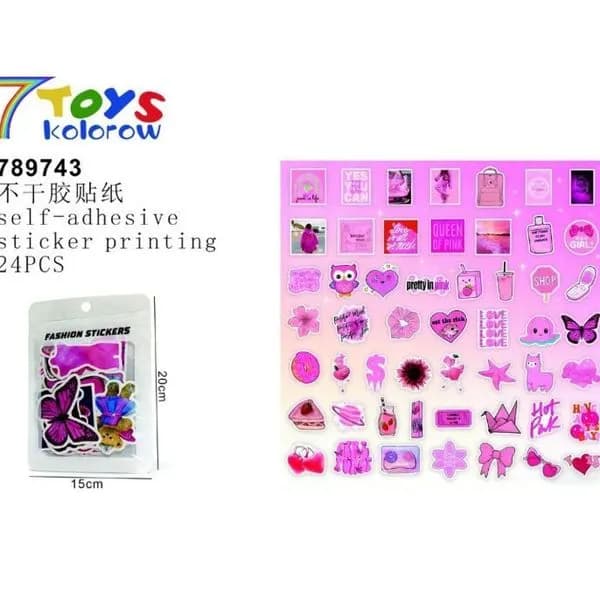 Naklejki modowe 7Toys 24 szt 15x20 cm