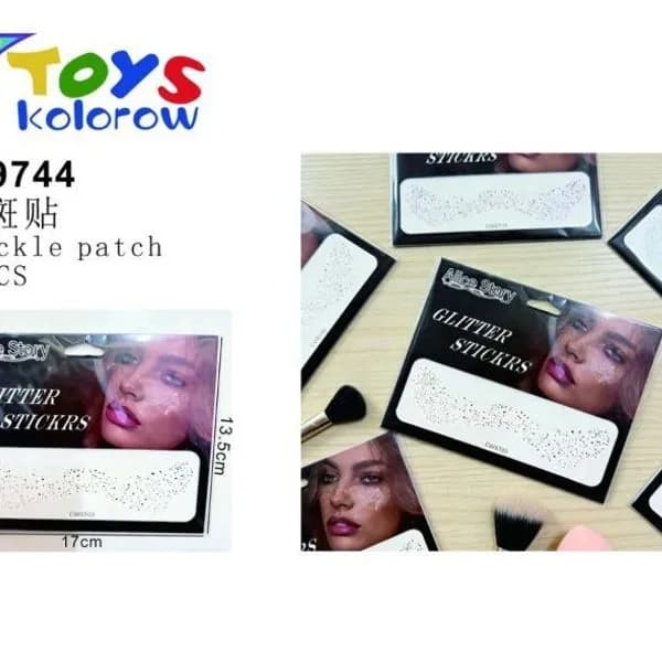 Zabawki Naklejki Freckle Patch Glitter 12 szt
