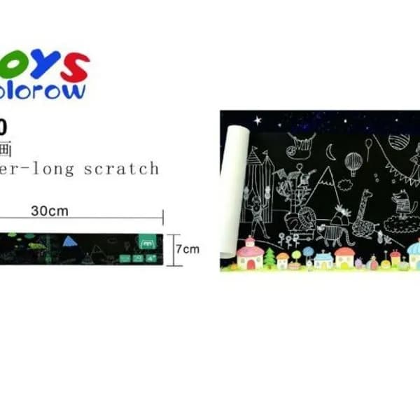 Papier do zadrapań 2m x 30cm kolorowy 78910