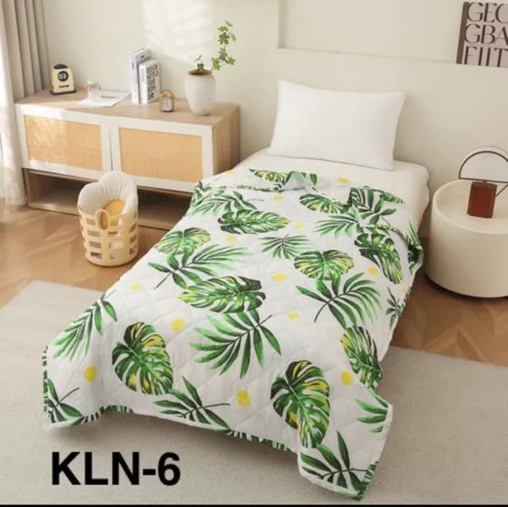 Kołdry Letnie 200/220 Motyw Liści Zielonych KLN-6