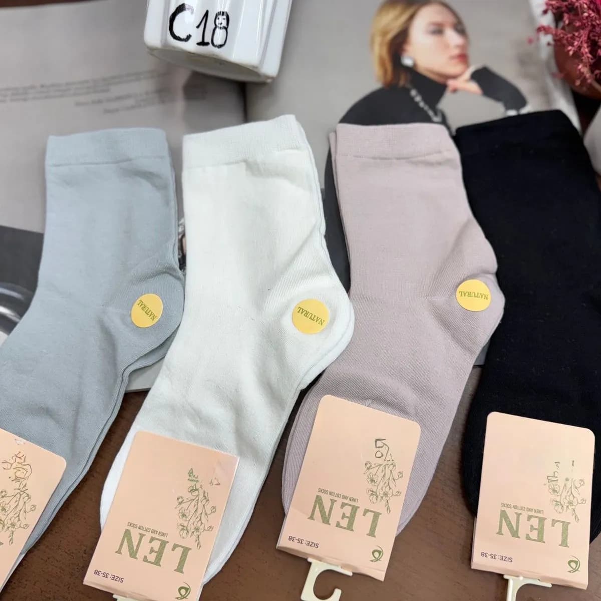 Skarpetki damskie stopki 4 kolory