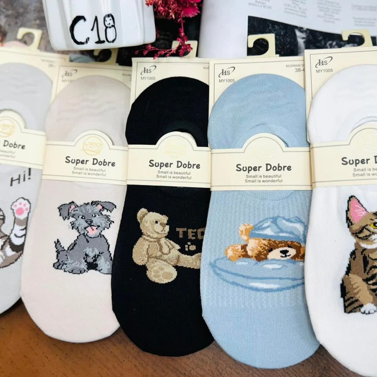 Skarpetki damskie Super Dobré z nadrukami zwierząt 38-42