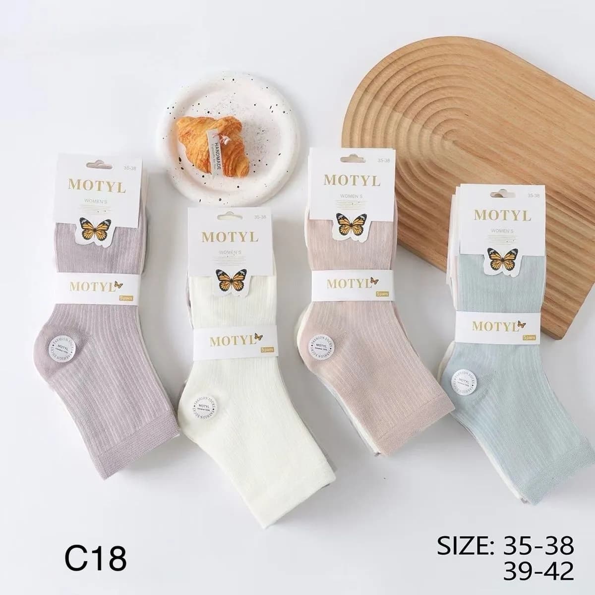 Skarpetki damskie Moty pastelowe rozmiar 35-38 i 39-42