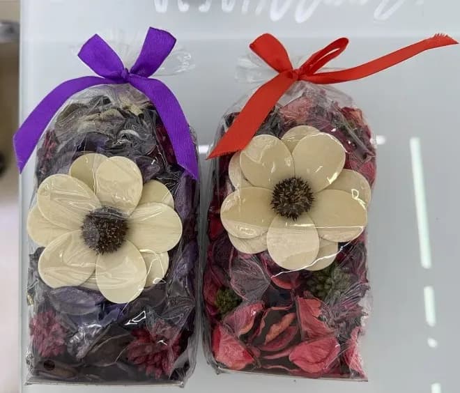 Pachnące Suszone Kwiaty w Worku z Kokardą