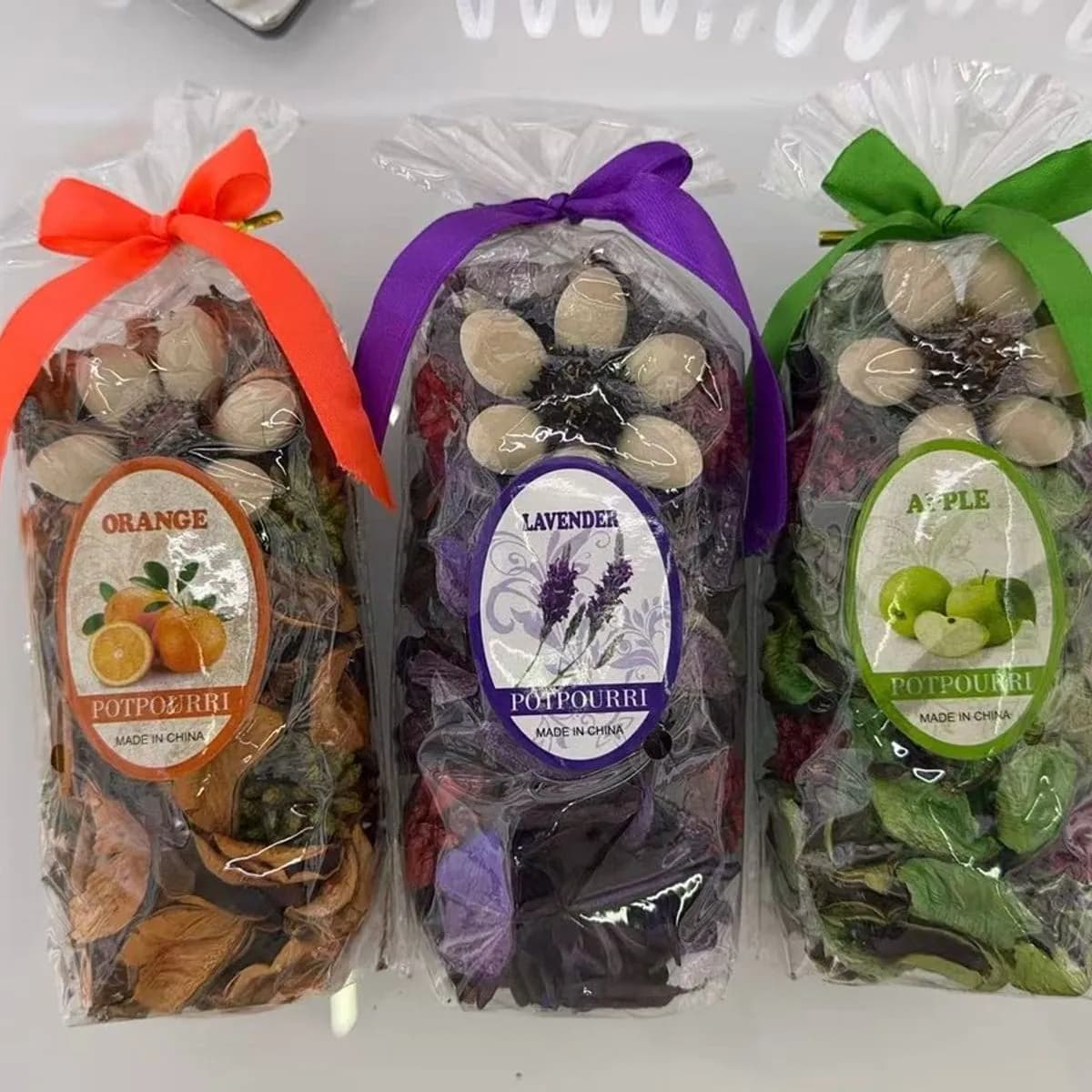 Pachnące Suszone Kwiaty Potpourri Orange, Lavender, Green Fruits
