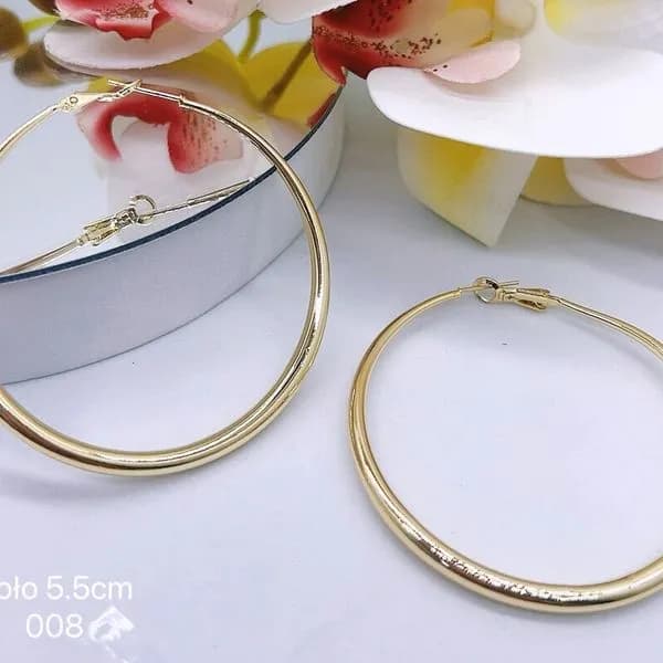 Kolczyki damskie hoop 5cm złote