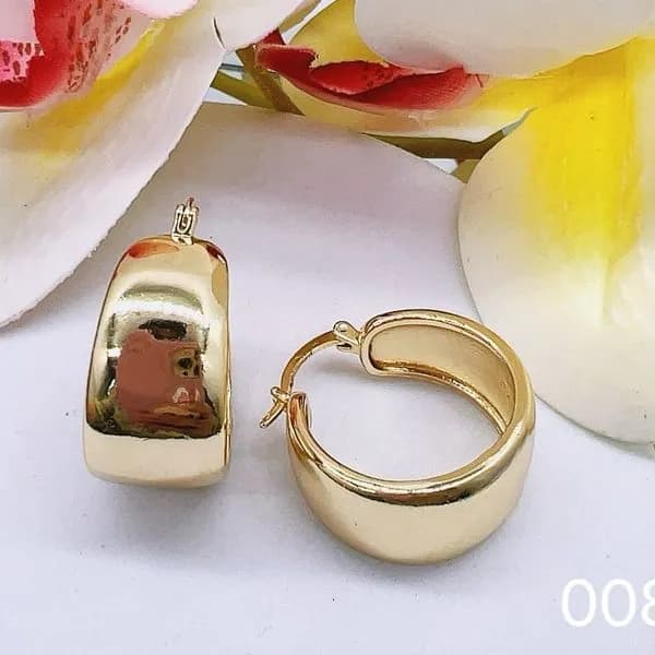 Kolczyki damskie koła złoty połysk SKU 40925-128