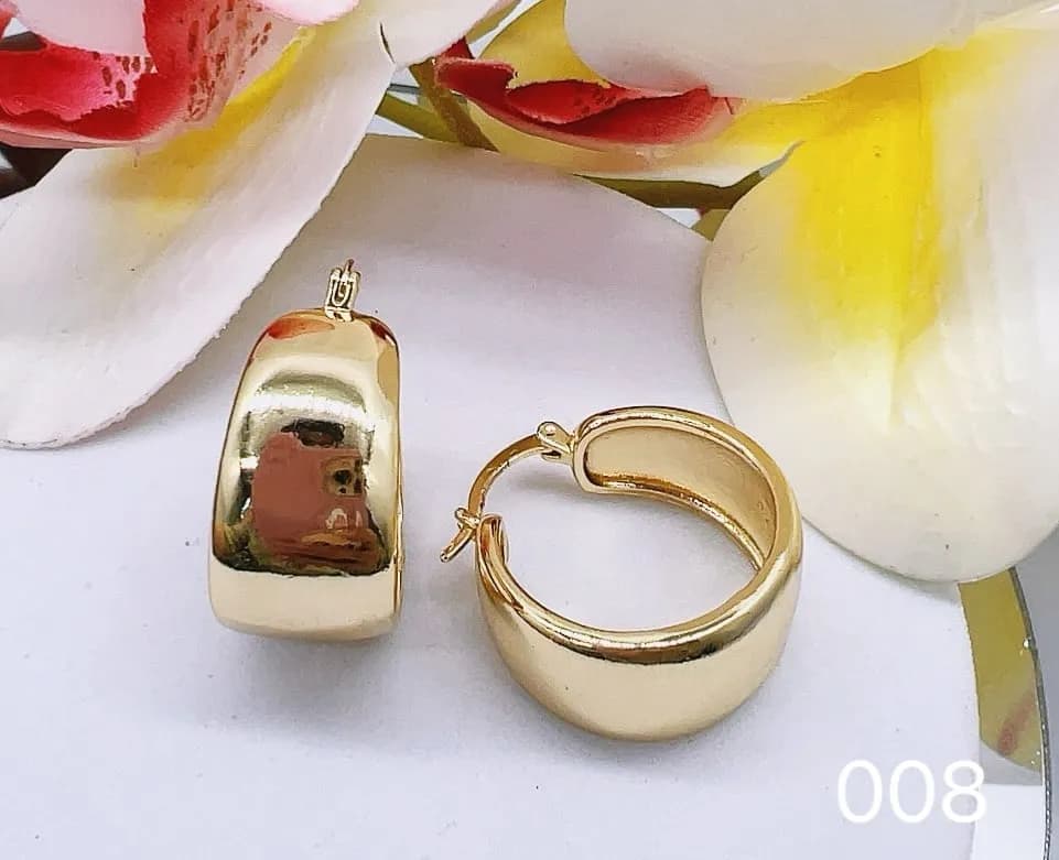 Kolczyki damskie koła złoty połysk SKU 40925-128