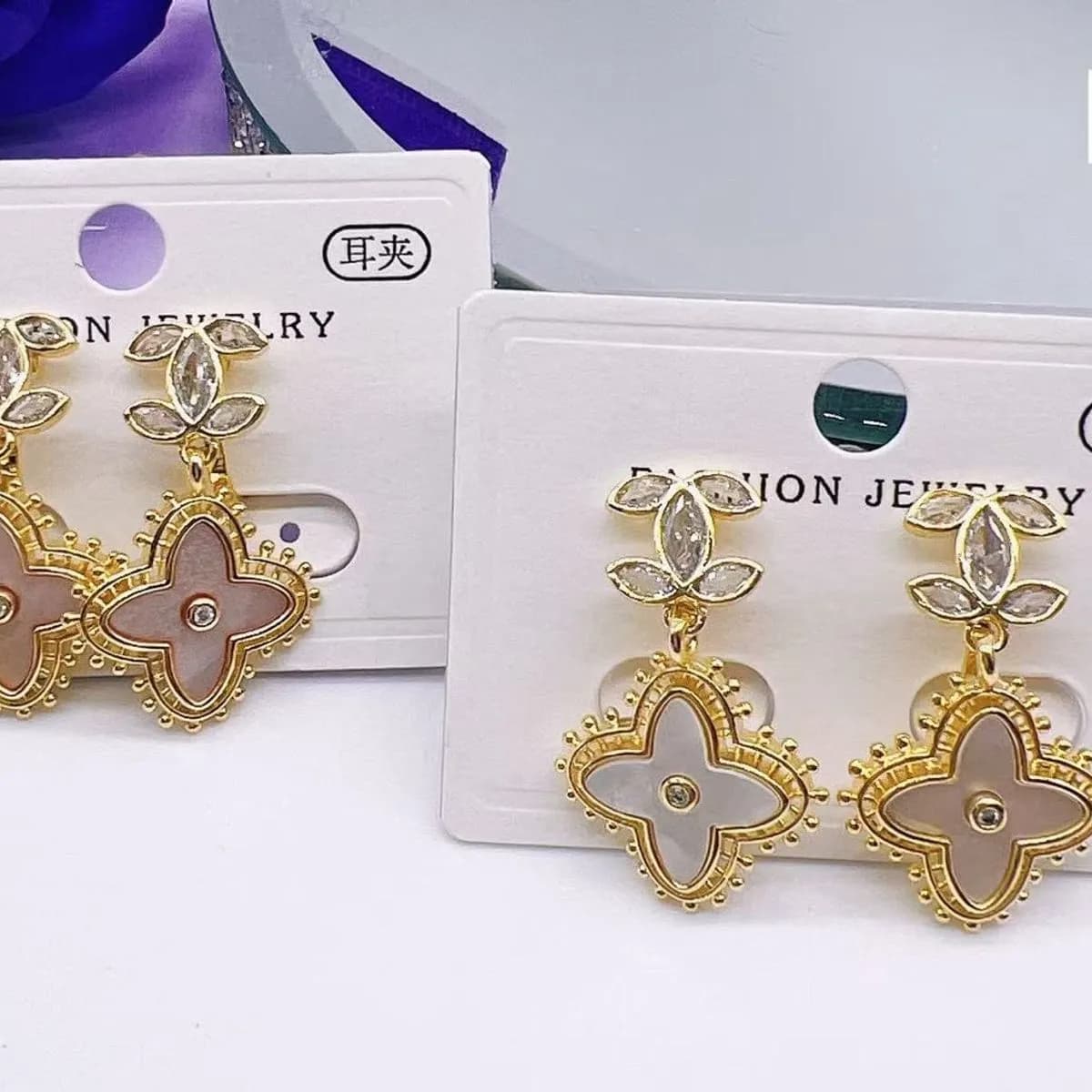 Kolczyki damskie klipsy FASHION JEWELRY 014