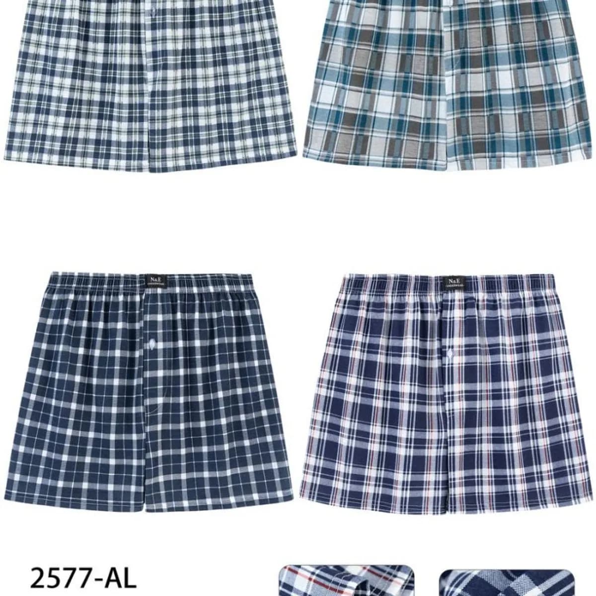 Bokserki męskie TOM.NY kraciasta kratka XL 257-AL